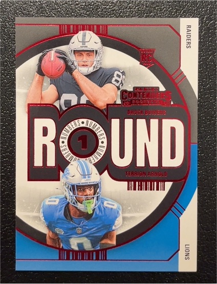2024 Panini Contenders #23 Brock Bowers/Terrion Arnold Round Numbers — front