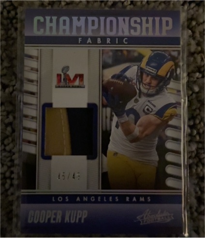 2023 Panini Absolute #CF-1 Cooper Kupp Championship Fabric — front