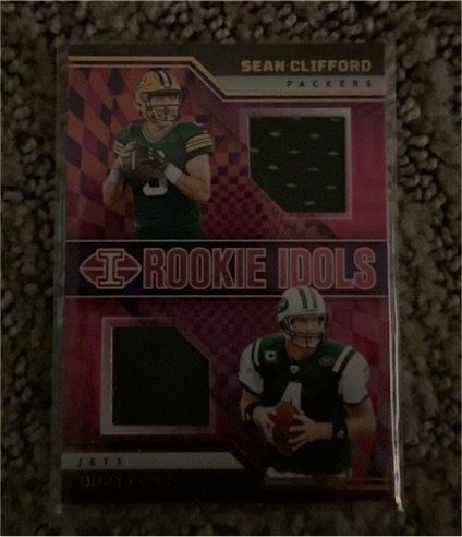 2023 Panini Illusions Rookie Idols Dual Memorabilia Sean Clifford Brett Favre — front