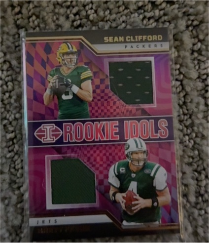 2023 Panini Illusions Rookie Idols Dual Jersey Sean Clifford Brett Favre — front