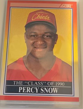 1990 Score #606 Percy Snow Kansas City Chiefs — front