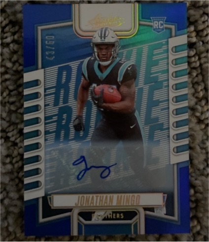 2023 Panini Absolute #117 Jonathan Mingo Rookie Auto Spectrum — front