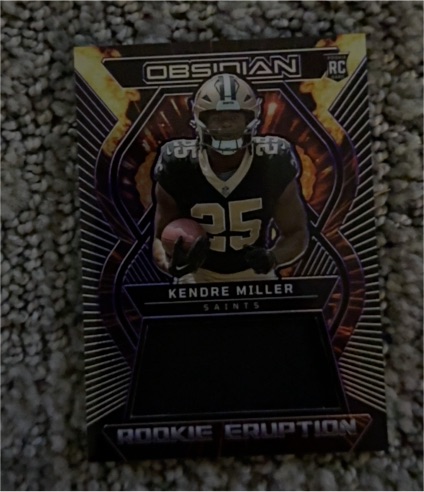 2023 Panini Obsidian Rookie Eruption Materials #REM-KMI Kendre Miller — front
