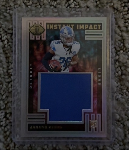 2023 Panini Illusions Instant Impact #II-JAG Jahmyr Gibbs — front