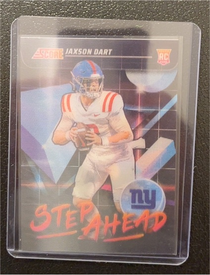 2025 Score Football Step Ahead Jaxson Dart Rookie — front