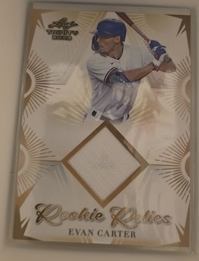 2023 Leaf Trinity Rookie Relics #RR-4 Evan Carter — front