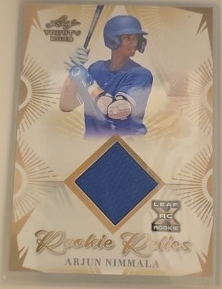 2023 Leaf Trinity Rookie Relics #RR-6 Arjun Nimmala — front