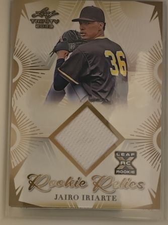 2023 Leaf Trinity #RR-26 Jairo Iriarte Rookie Relics — front