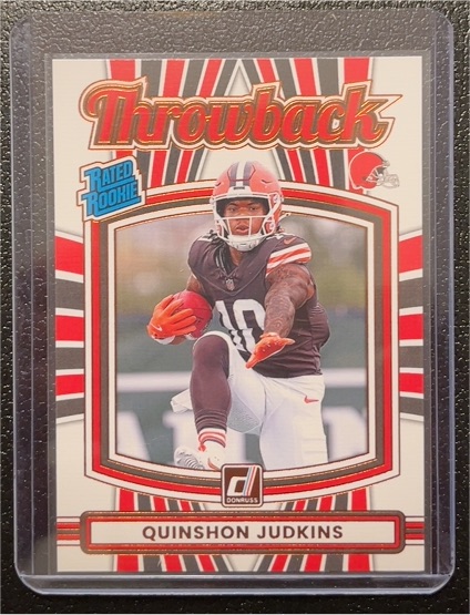 2025 Donruss #26 Quinshon Judkins Rated Rookie Throwback — front