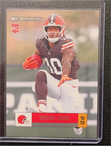 2025 Panini Donruss Retro 2005 #R05-QUJ Quinshon Judkins Rookie Card — front