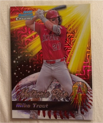 2025 Bowman Chrome #MR-2 Mike Trout Meteoric Rise — front