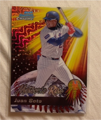 2025 Bowman Chrome #MR-15 Juan Soto Meteoric Rise — front