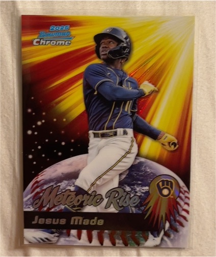 2025 Bowman Chrome #MR-3 Jesus Made Meteoric Rise — front