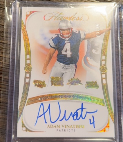 2024 Panini Flawless Champions Signatures Adam Vinatieri — front