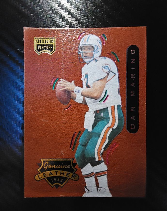 1996 Playoff Contenders Genuine Leather Dan Marino — front