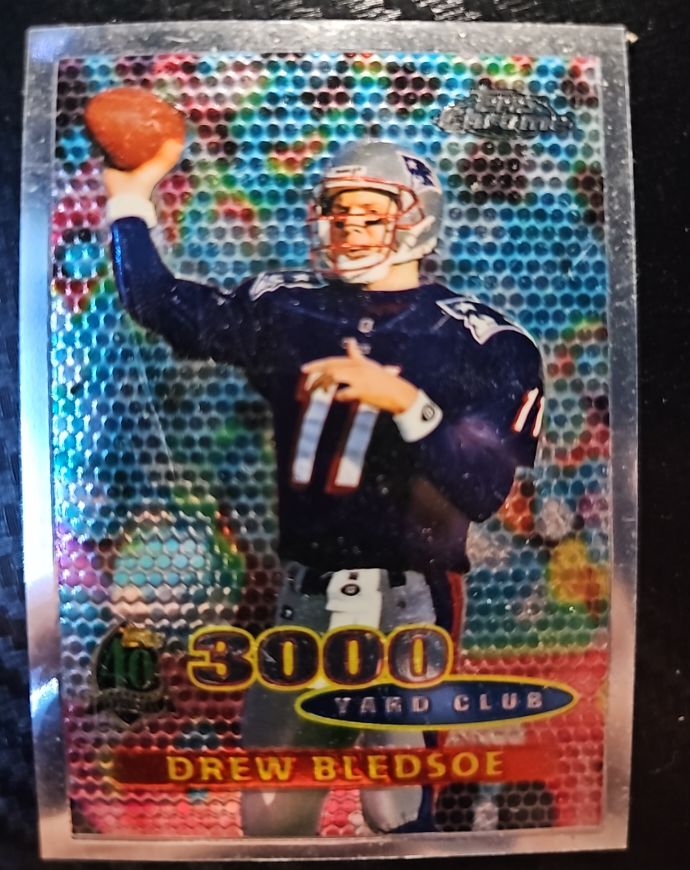1996 Topps Football 3000 Yard Club #381 Drew Bledsoe — front