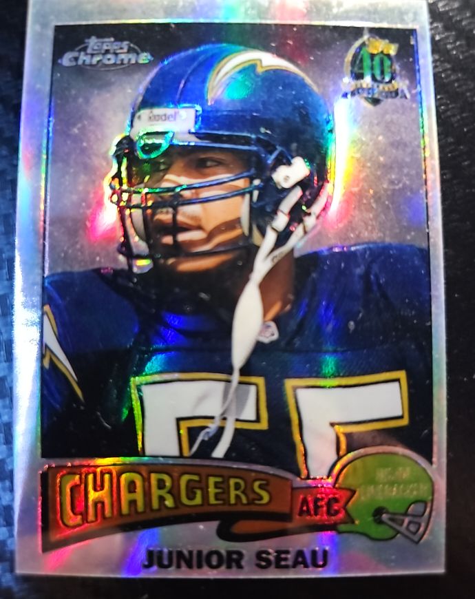 1996 Topps Chrome #20 Junior Seau 40th Anniversary — front