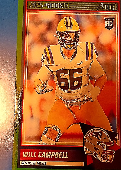 2025 Score Will Campbell Rookie Card — front