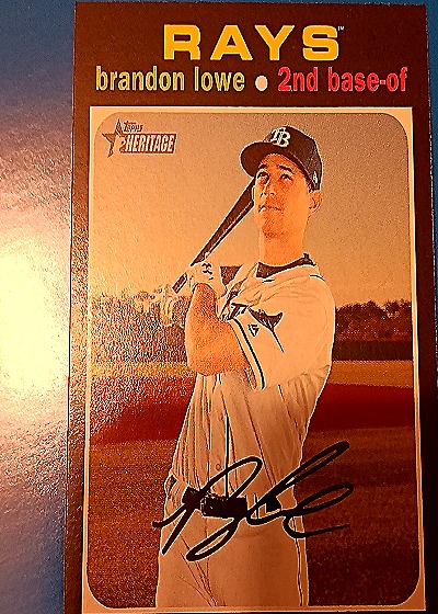 2020 Topps Heritage #255 Brandon Lowe — front