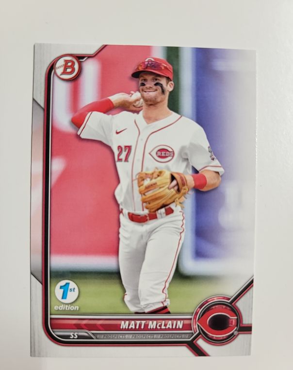 2022 Bowman Draft 1st Edition #BD-100 Matt McLain — front