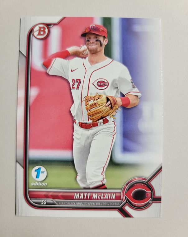 2022 Bowman Draft #BD-100 Matt McLain — front