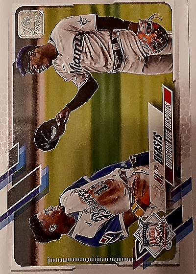 2021 Topps Update #US306 Ronald Acuna Jr. / Jazz Chisholm Jr. — front