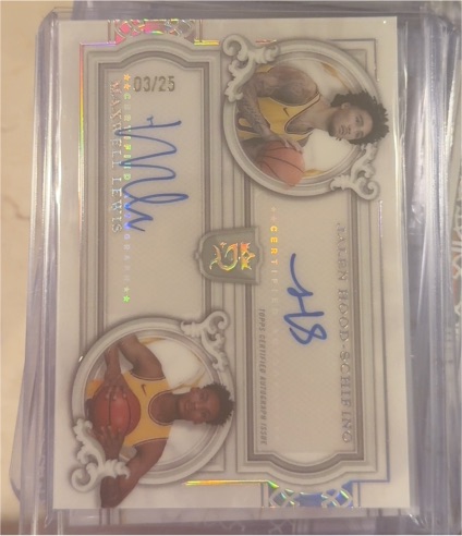 2023-24 Topps Royalty #03/25 Jalen Hood-Schifino Dual Autograph — front
