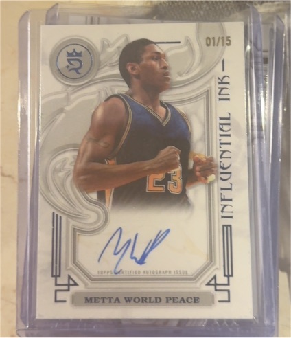 2023-24 Topps Royalty Influential Ink #Metta World Peace — front