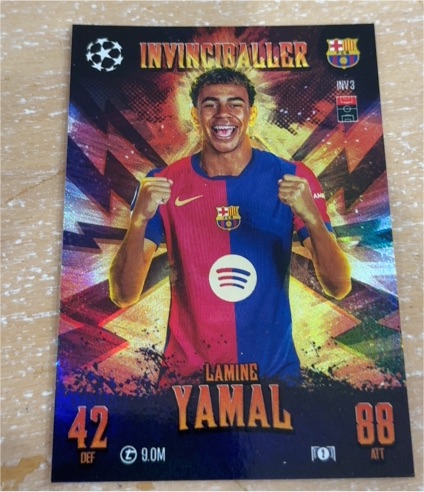 2024-25 Topps Invinciballer #INV3 Lamine Yamal — front