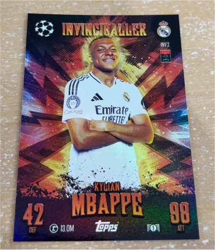 2024 Topps Invinciballer #INV2 Kylian Mbappe — front