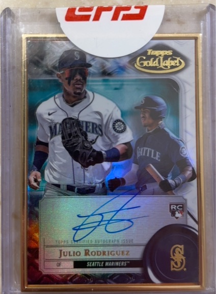 2022 Topps Gold Label Framed Autographs #FA-JRO Julio Rodriguez — front