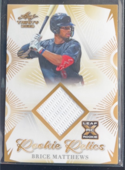 2023 Leaf Trinity #RR-11 Brice Matthews Rookie Relics — front