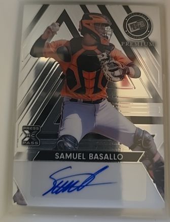 2024 Leaf Press Pass Premium Samuel Basallo — front