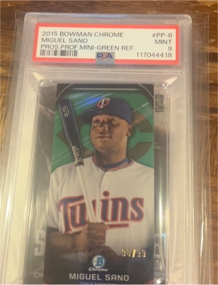 2015 Bowman Chrome #PP-8 Miguel Sano — front