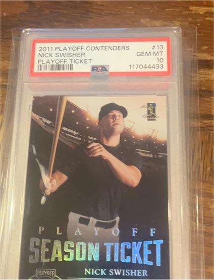 2011 Playoff Contenders #13 Nick Swisher — front