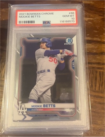 2021 Bowman Chrome #86 Mookie Betts — front