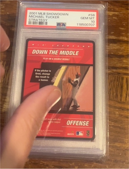 2001 MLB Showdown #S8 Michael Tucker Strategy — front