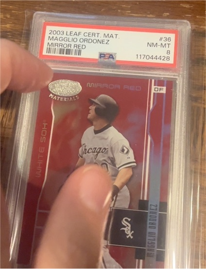 2003 Leaf Certified Materials #36 Magglio Ordonez Mirror Red — front
