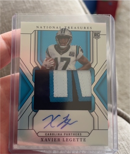 2024 Panini National Treasures Xavier Legette True Rookie Patch Auto RPA — front