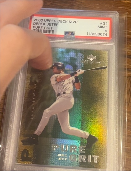 2000 Upper Deck MVP #G1 Derek Jeter Pure Grit — front