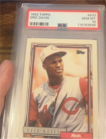 1992 Topps #610 Eric Davis — front