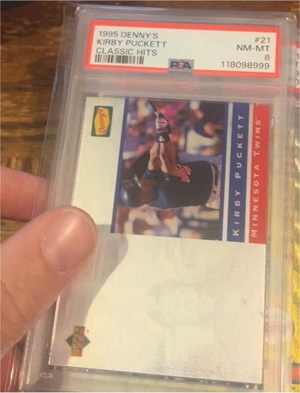 1995 Denny's #21 Kirby Puckett — front