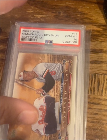 2015 Topps #I-1 Manny Machado / Cal Ripken Jr. Inspired Play — front