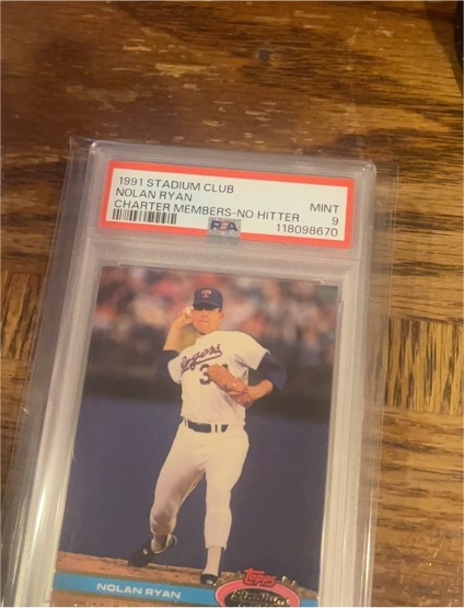 1991 Stadium Club Nolan Ryan Charter Members-No Hitter — front