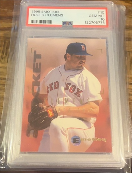 1995 SkyBox Emotion #10 Roger Clemens — front