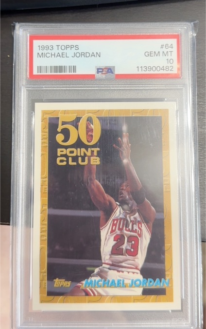 1993 Topps #64 Michael Jordan 50 Point Club — front