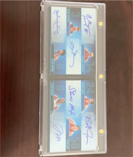 2024-25 Panini Silhouette Franchise Greats Booklet Auto — front