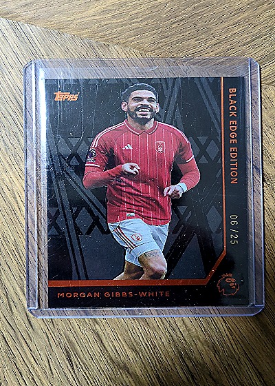 2025 Topps Premier League Black Edge Edition #06 Morgan Gibbs-White — front