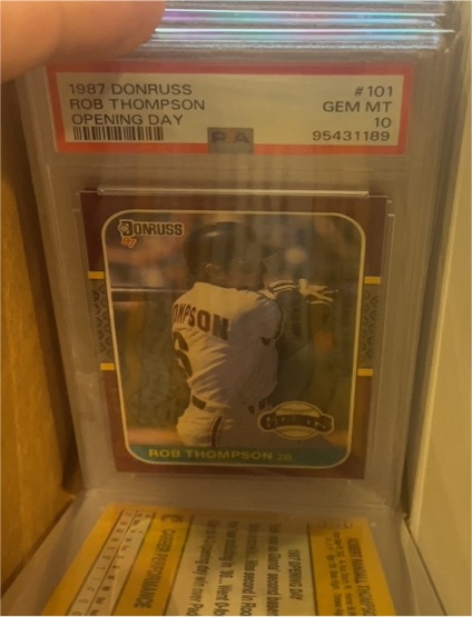 1987 Donruss #101 Rob Thompson Opening Day — front