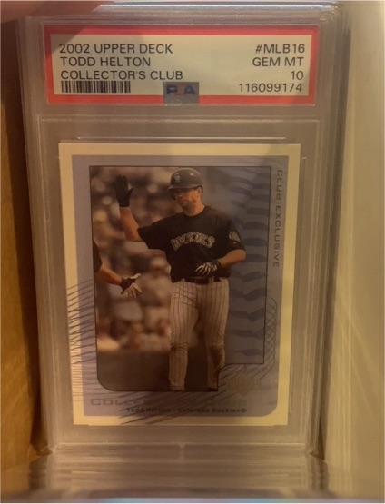 2002 Upper Deck Collector's Club #MLB16 Todd Helton — front
